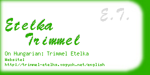 etelka trimmel business card